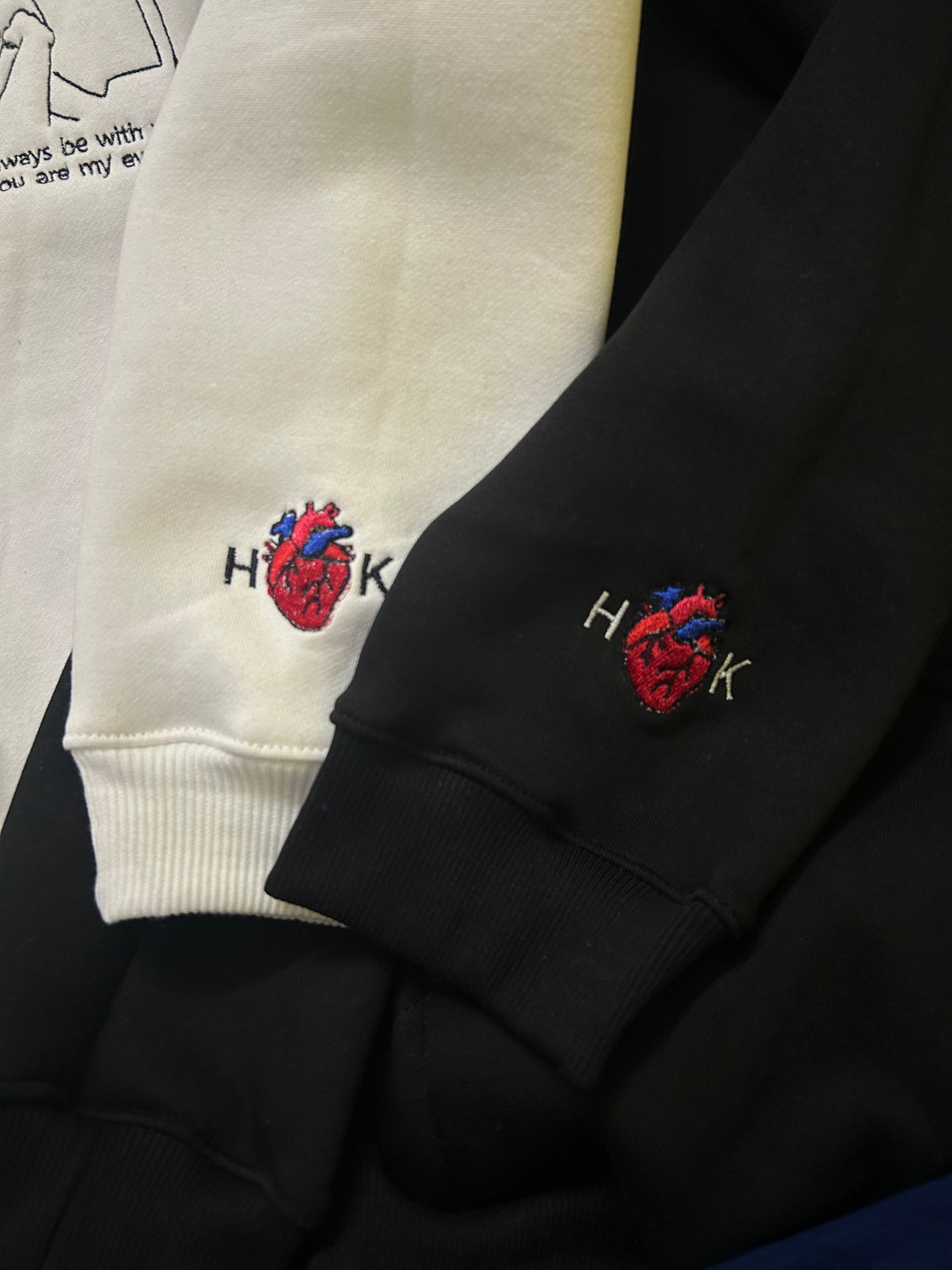 Initial Anatomical heart Sleeve Custom Hoodie Sweatshirt Combo