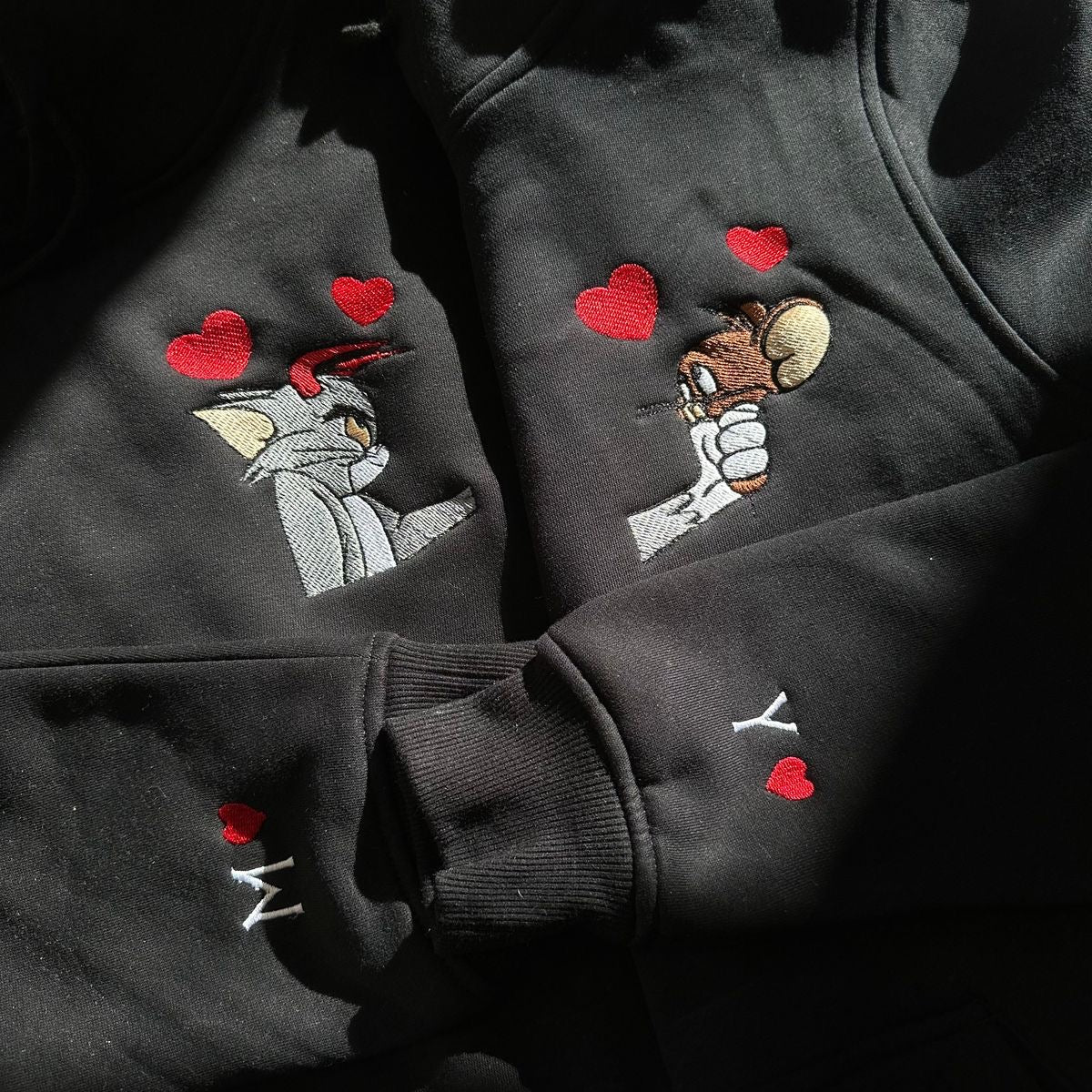 Tom and jerry Cartoon Embroidery Hoodie Sweatshirt Combo