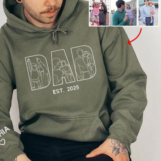 DAD Photo Embroidery Custom sleeves option