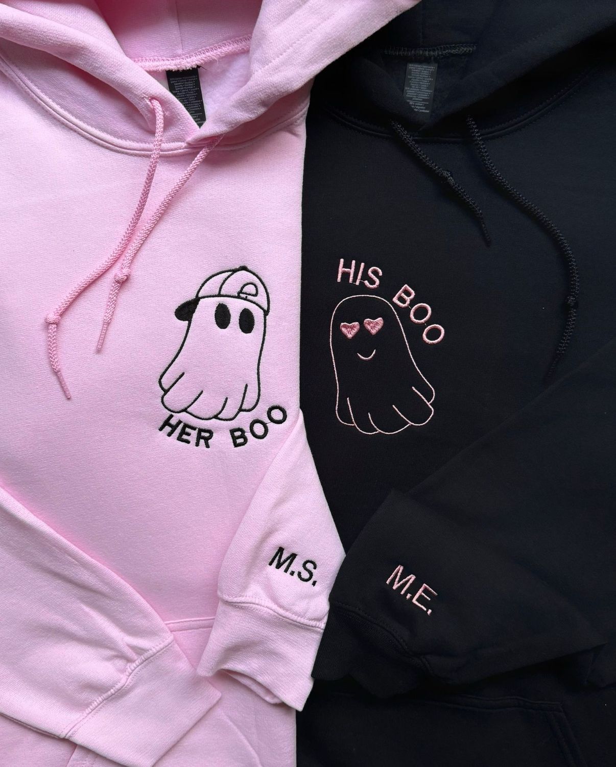 His & Her Boo Matching Hoodie, Sweatshirt Combo