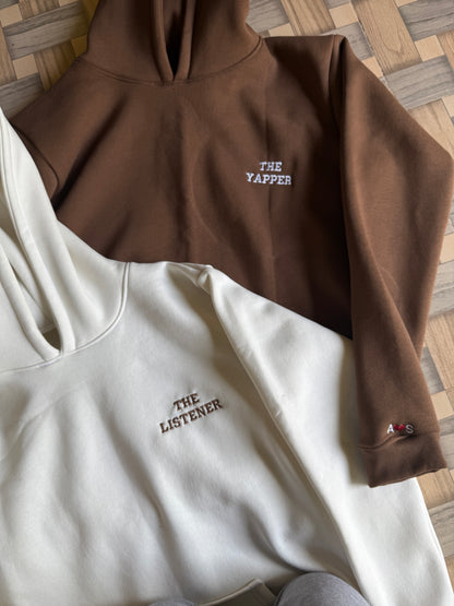 The yapper The listener hoodie combo couple, bestie, siblings set