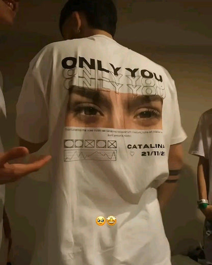 Girlfriend/Boyfriend Eyes Printed T-shirt