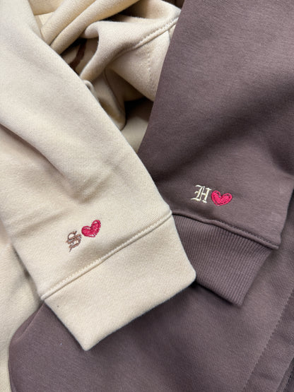 Roman english initial sleeve Custom Hoodie, Sweatshirt