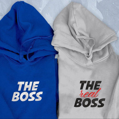 The boss, The Real Boss Front Embroidery Hoodie , Sweatshirt Combo