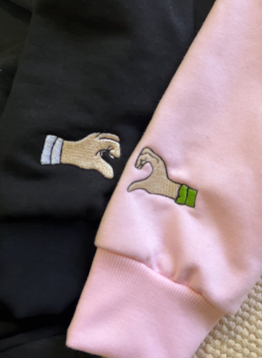Ellie And Carl Embroidery Sweatshirt, Hoodie Combo