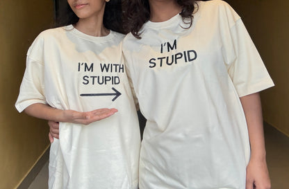 I'm with stupid , I'm stupide Matching Tshirt Besties Combo