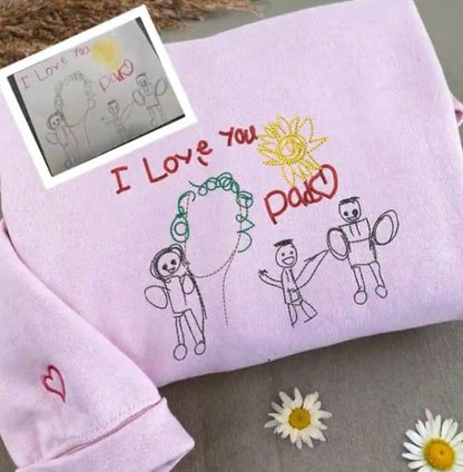 Custom Handwriting Embroidery,Singe Hoodie Sweatshirt