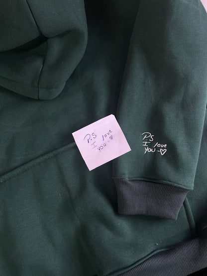 Custom Handwriting Embroidery,Singe Hoodie Sweatshirt