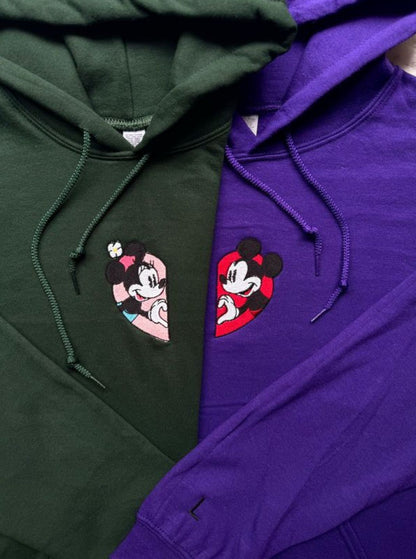 Mickey Mouse Love Matching Hoodie , Sweatshirt combo