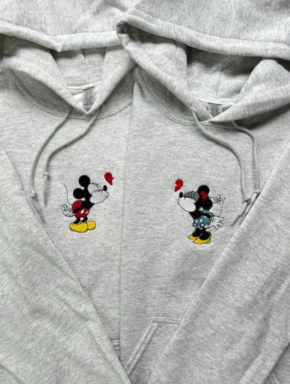 Mickey Minnie Embroidery Hoodie , Sweatshirt Combo