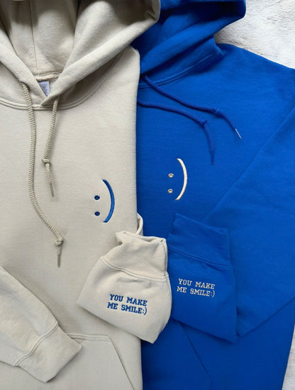 You Make Me Smile Matching Hoodie, Sweatshirt Embroidery Set