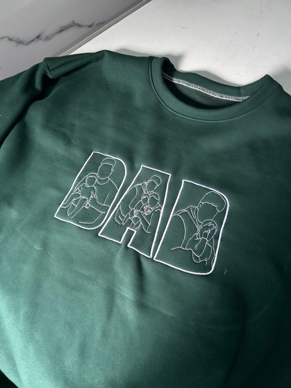 DAD Photo  Embroidery Custom sleeves option