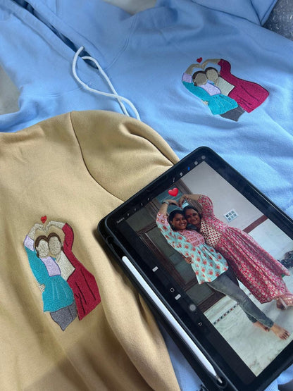 Photo Hoodie , Sweatshirt Combo Custom sleeve option