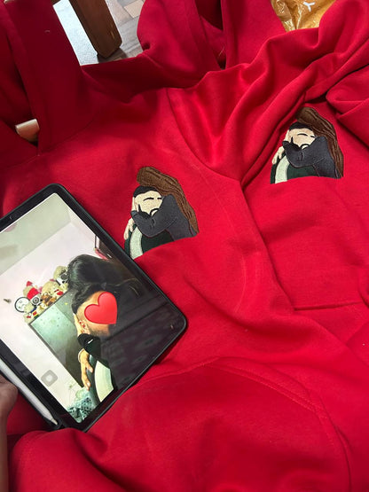 Photo Hoodie , Sweatshirt Combo Custom sleeve option