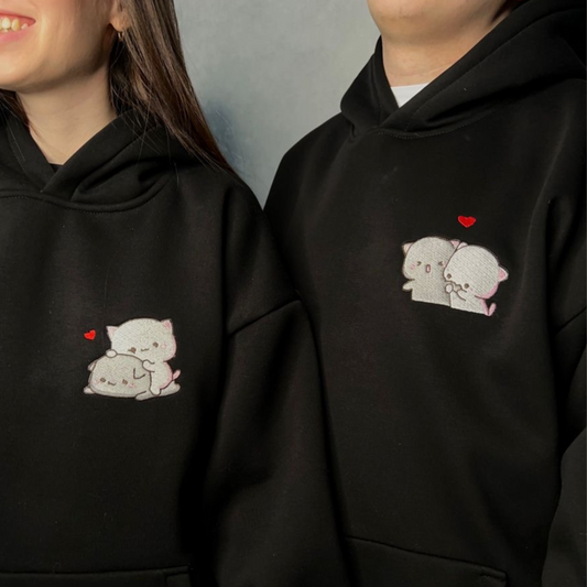 Dudu Bubu Couple Cartoon Hoodie , Sweatshirt Combo