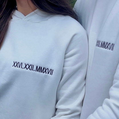 Custom Date & Custom Sleeve Text Hoodie ,Sweatshirt Combo