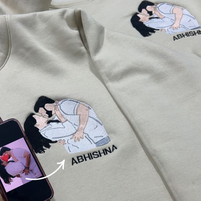 Photo Hoodie , Sweatshirt Combo Custom sleeve option