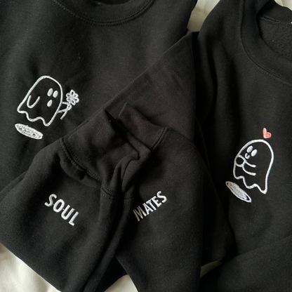 Ghost Couple Flower Sweatshirt, Hoodie Combo Pack of Two