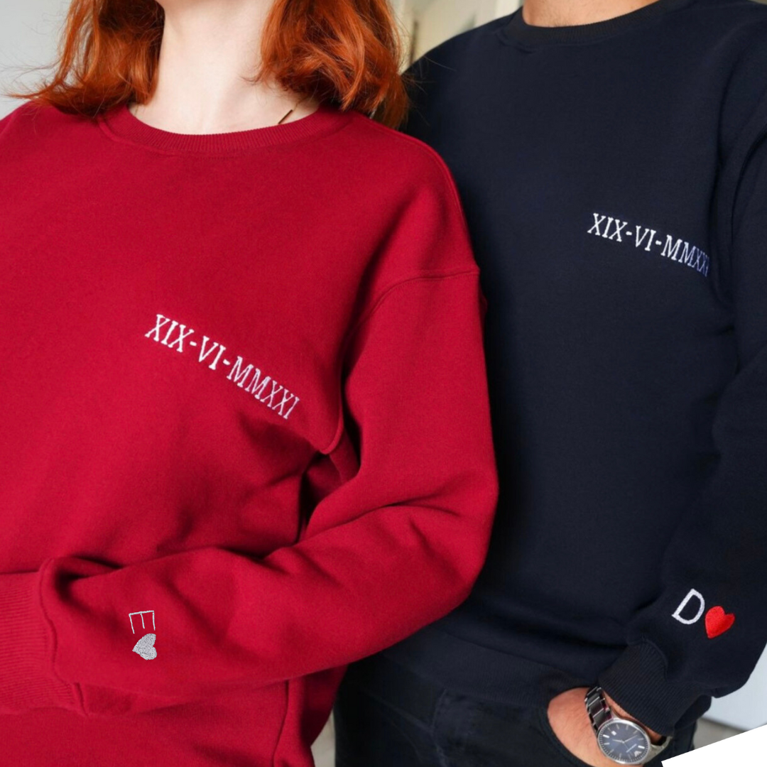 Custom Date & Custom Sleeve Text Hoodie ,Sweatshirt Combo