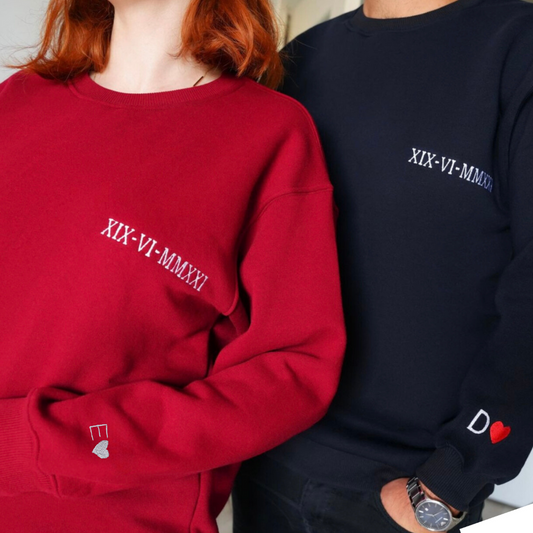 Custom Date & Custom Sleeve Text Hoodie ,Sweatshirt Combo