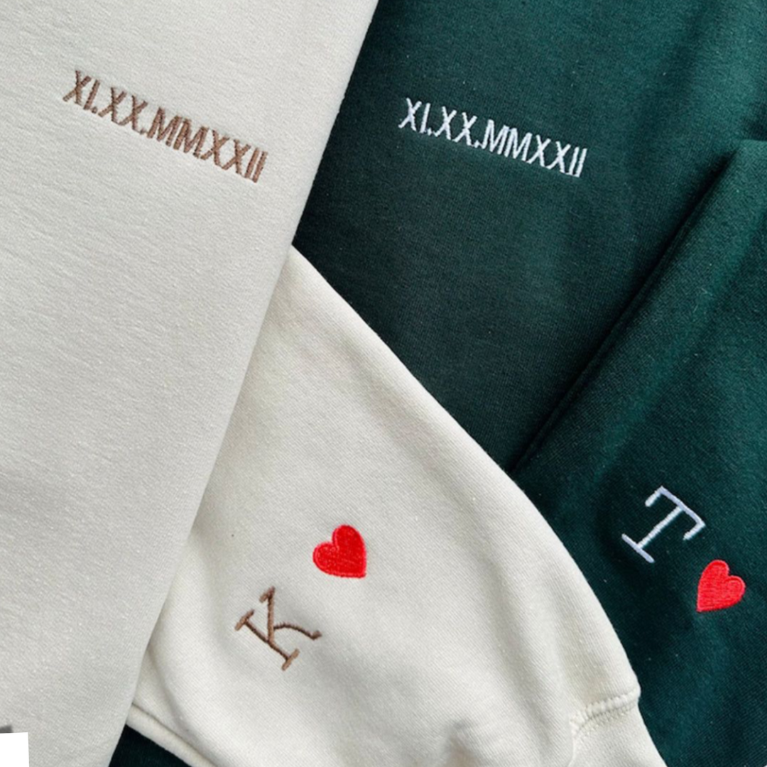 Custom Date & Custom Sleeve Text Hoodie ,Sweatshirt Combo