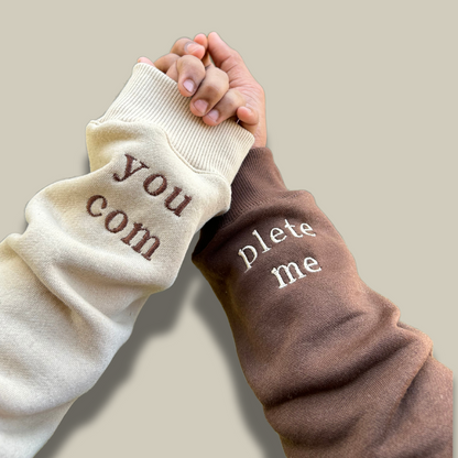 You Com plete me Sleeve engrved Hoodie, sweatshirt Combo
